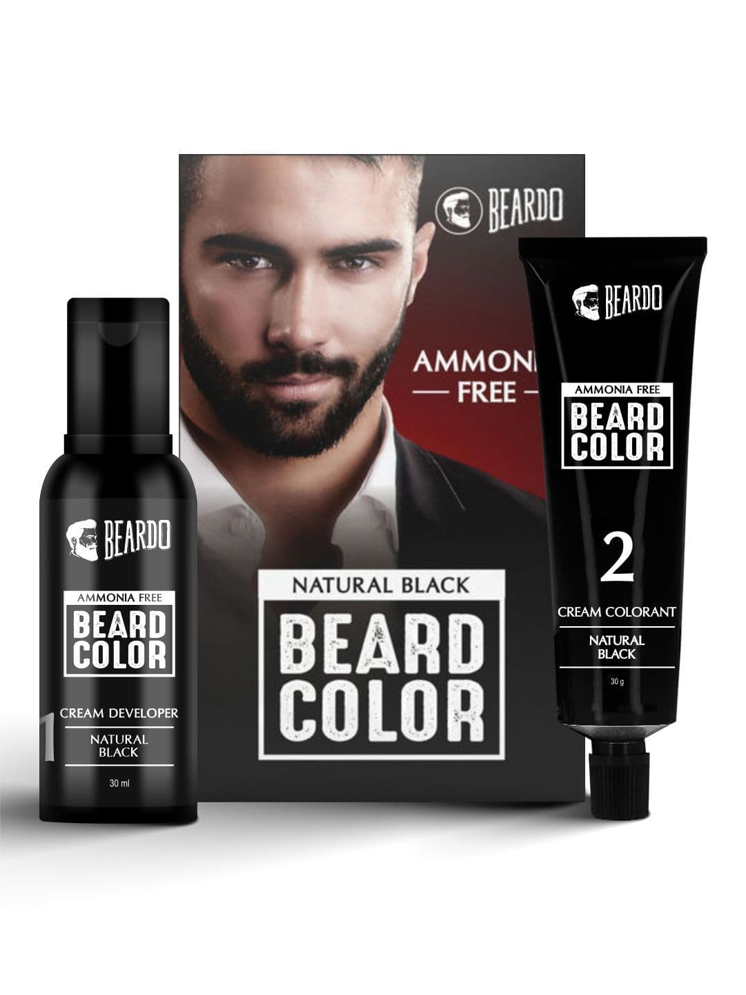BEARDO Men Ammonia Free Natural Black Beard Colour - 30ML+30GM - view 1