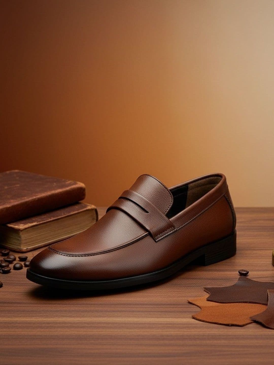 House of Pataudi Men Round Toe Slip-On Formal Shoes - view 1