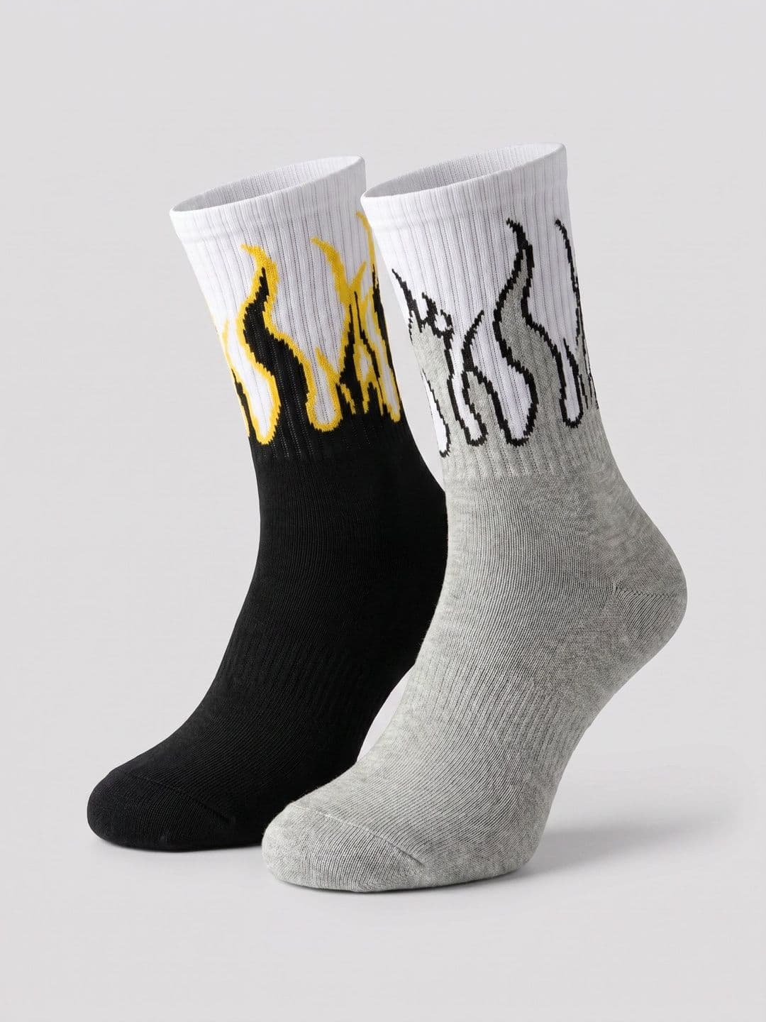 Moda Rapido Men Pack of 2 Cotton Blend Patterned Calf Length Socks - view 1