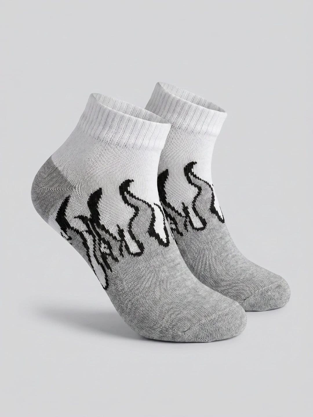 Moda Rapido Men Cotton Blend Patterned Ankle Length Socks - view 1