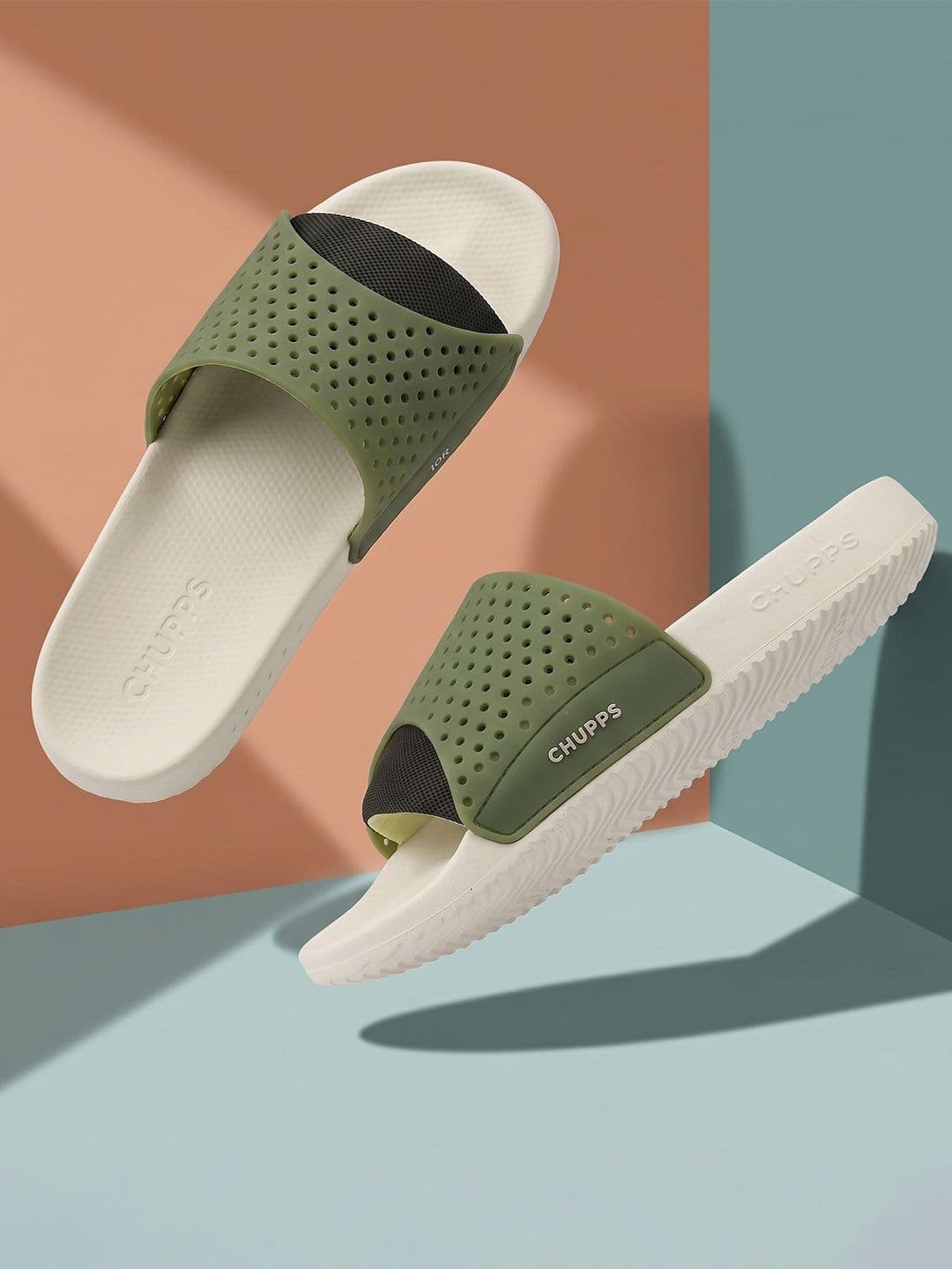 CHUPPS Men Green Dink Ergo-X Orthopedic Sliders - view 1