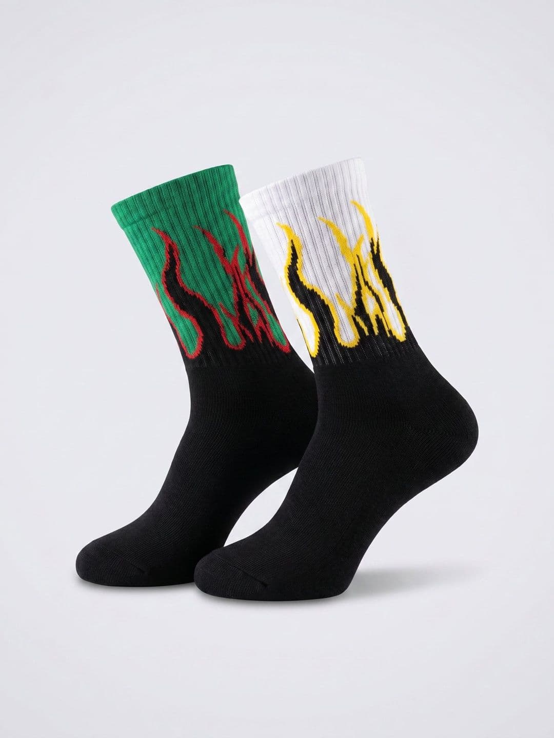 Moda Rapido Men Pack of 2 Cotton Blend Patterned Calf Length Socks - view 1