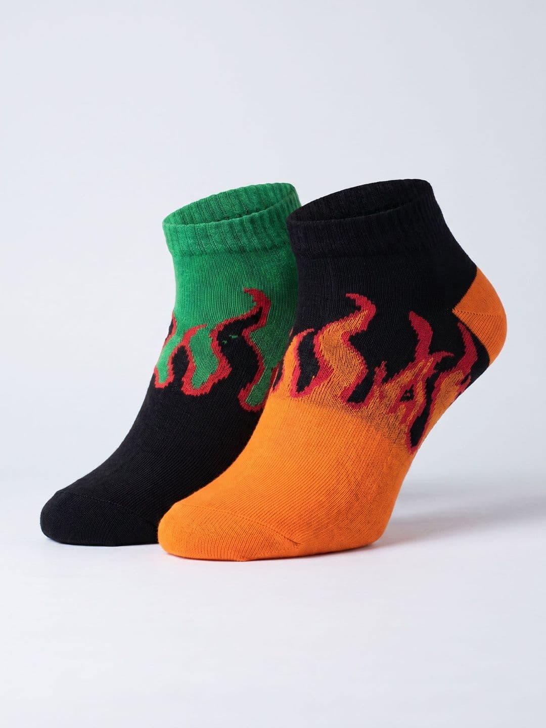 Moda Rapido Men Pack of 2 Cotton Blend Patterned Ankle Length Socks - view 1