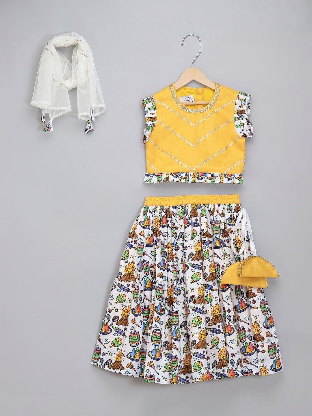 The Little Tales Girls Embellished Ready to Wear Lehenga & Blouse With Dupatta - view 1