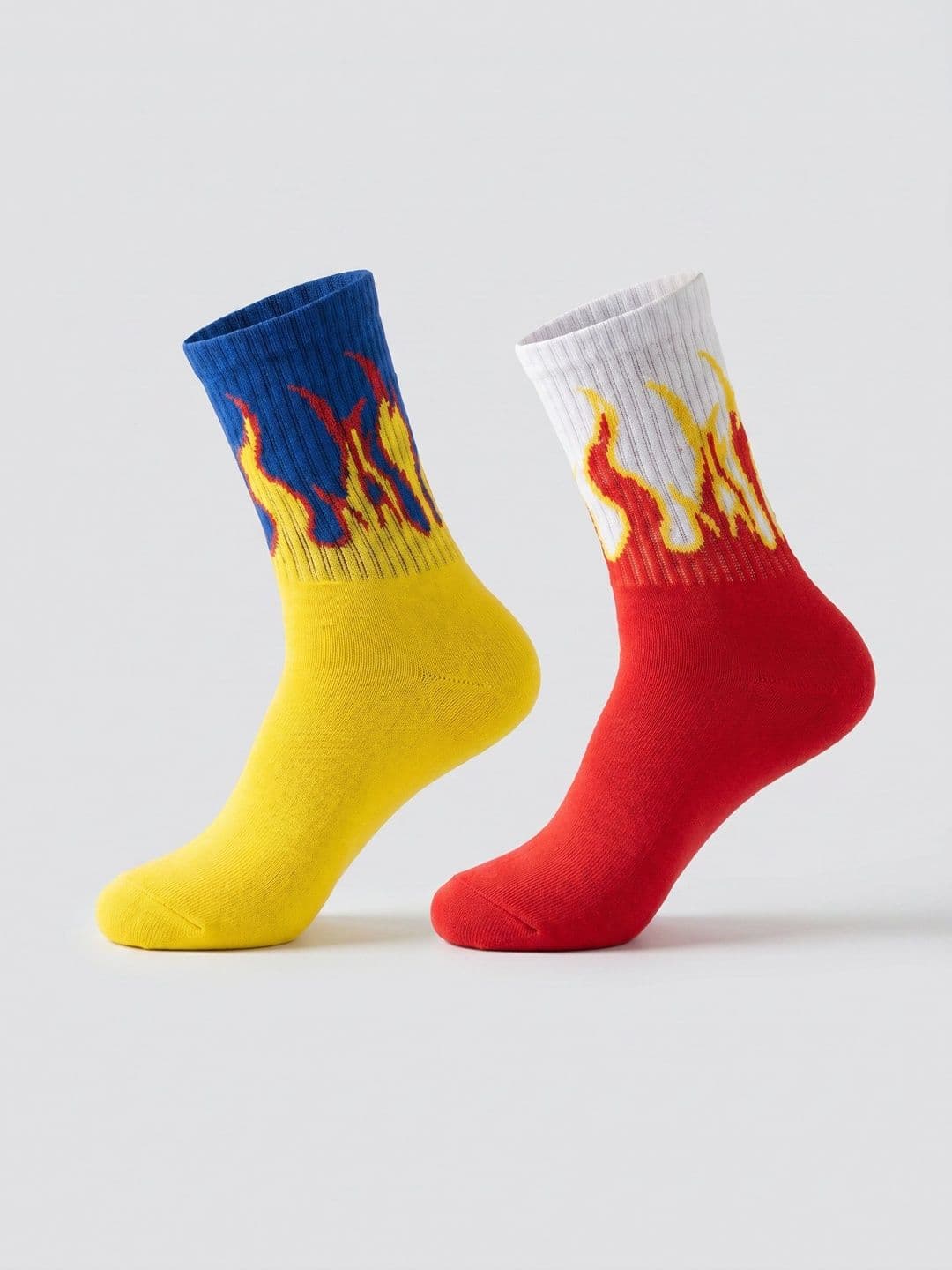 Moda Rapido Men Pack of 2 Cotton Blend Patterned Calf Length Socks - view 1