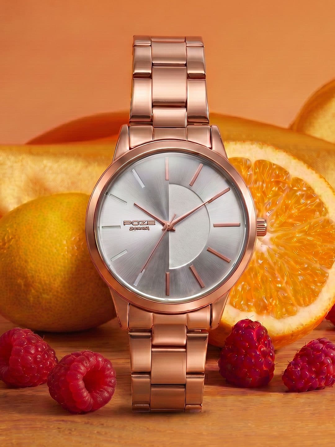 Sonata Women Poze 9 Quartz Analog Silver Dial Watch - SP80185WM01W - view 1