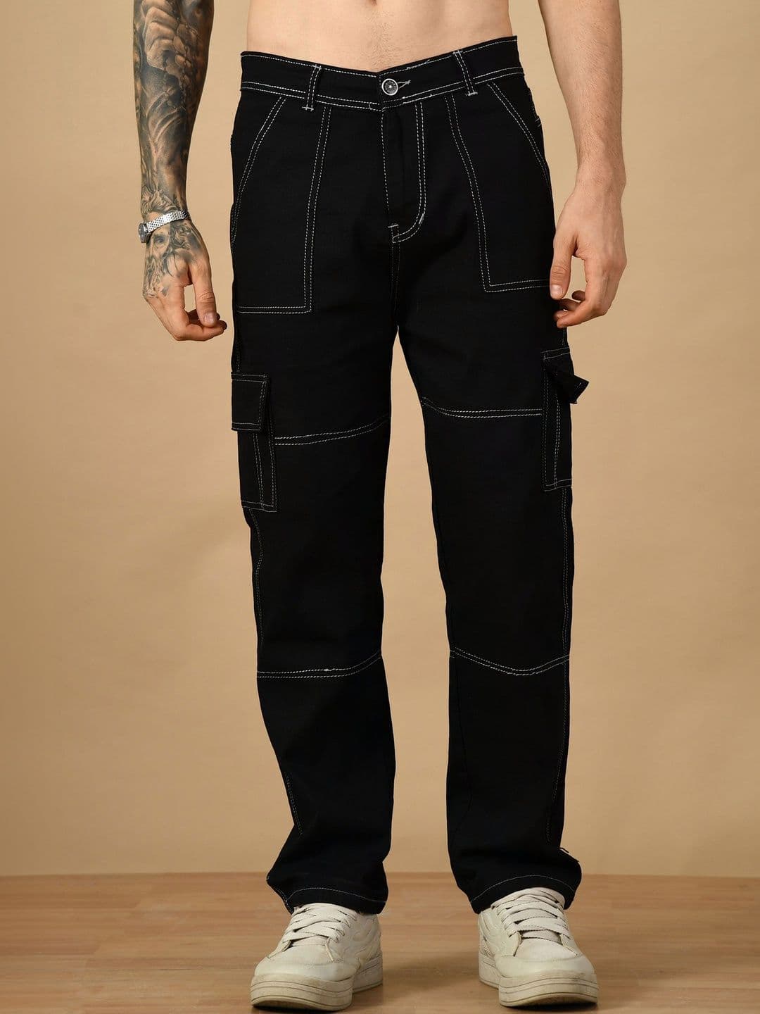 SZN Men Classic Straight Fit Mid-Rise Stretchable Jeans - view 1