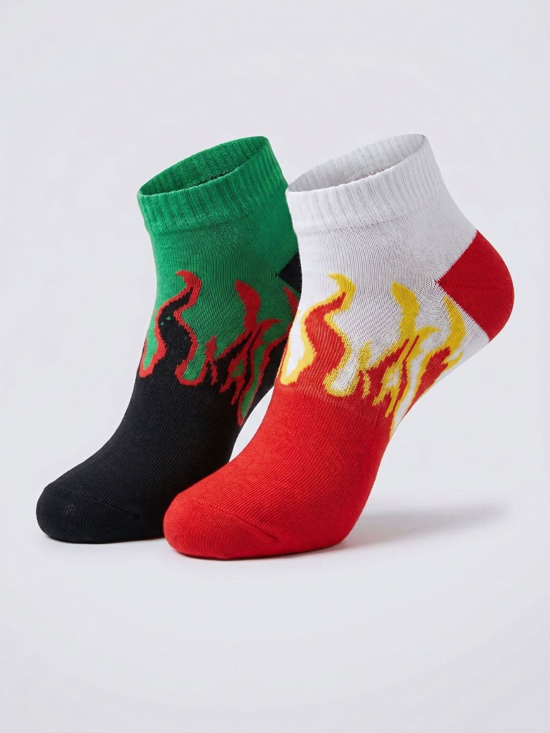 Moda Rapido Men Pack of 2 Cotton Blend Patterned Above Ankle Socks - view 1