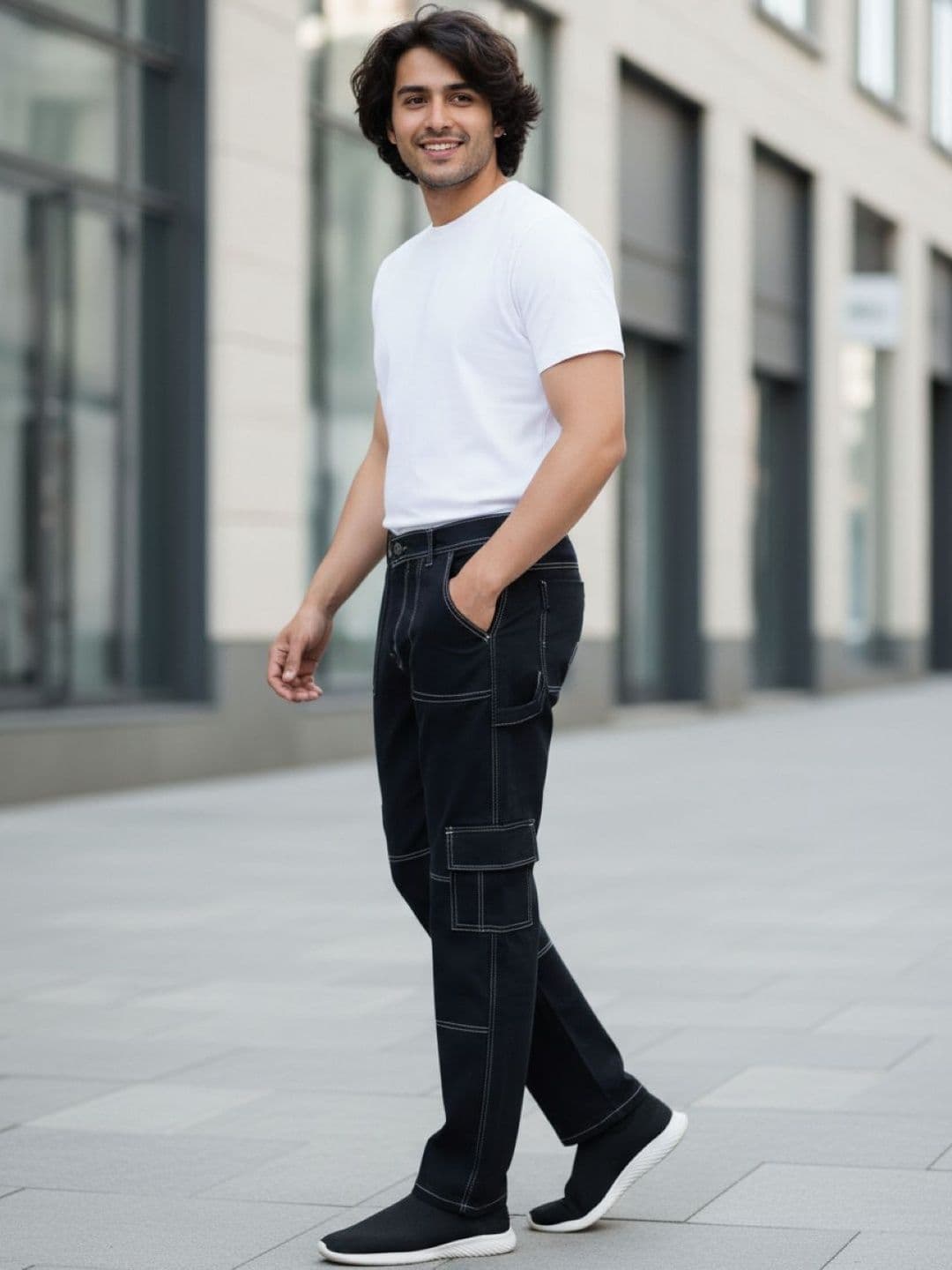 Kook N Keech Men Classic Regular Fit Mid-Rise Stretchable Jeans - view 1