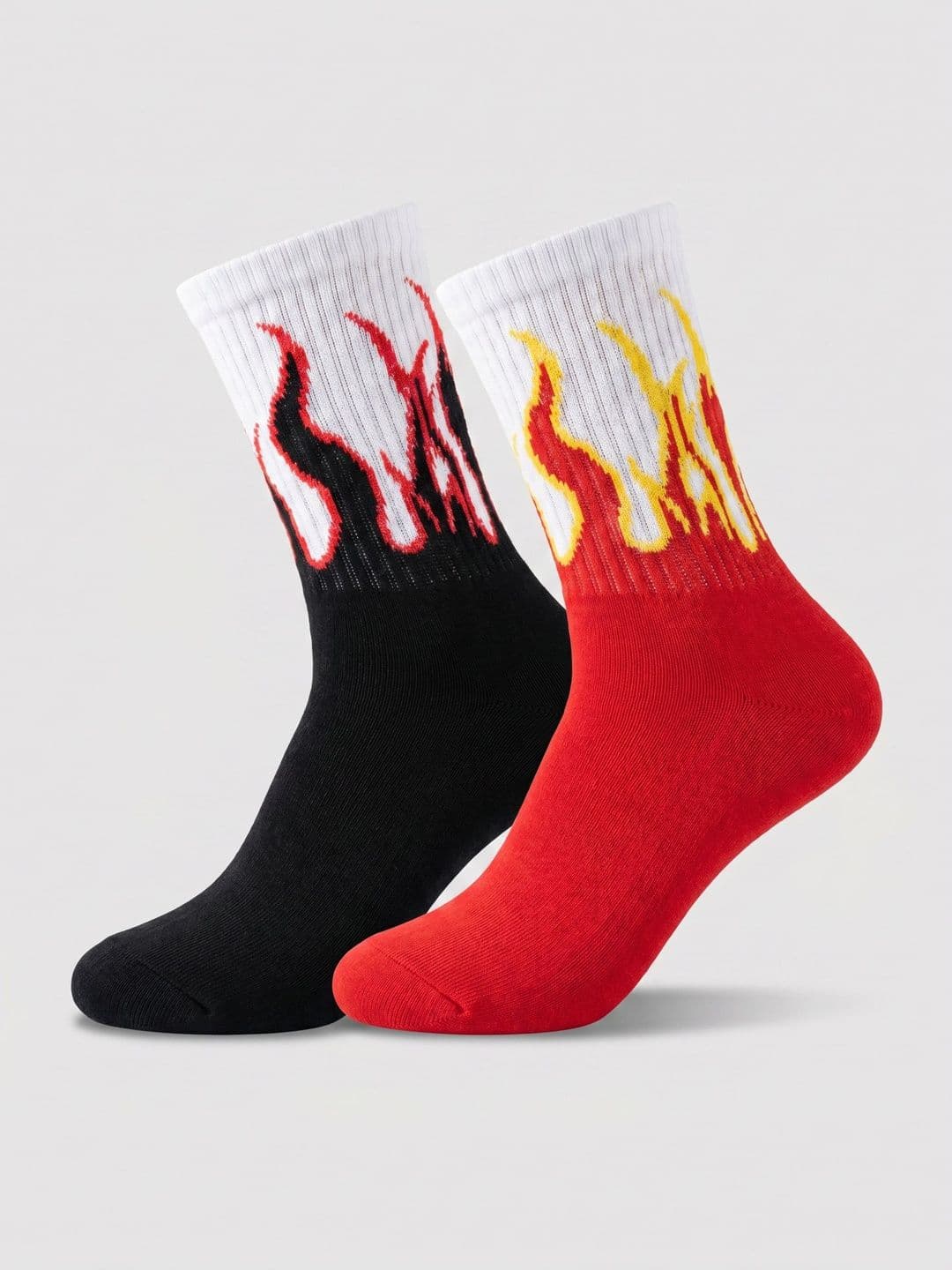 Moda Rapido Men Pack of 2 Cotton Blend Patterned Calf Length Socks - view 1