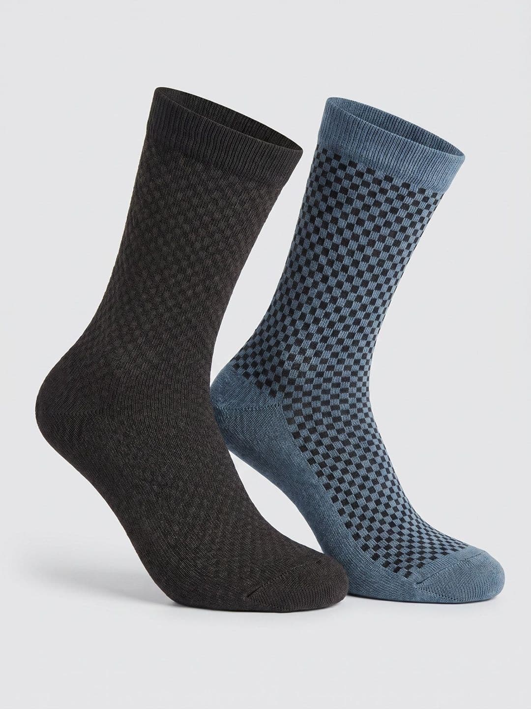 Moda Rapido Men Pack of 2 Cotton Blend Patterned Calf Length Socks - view 1