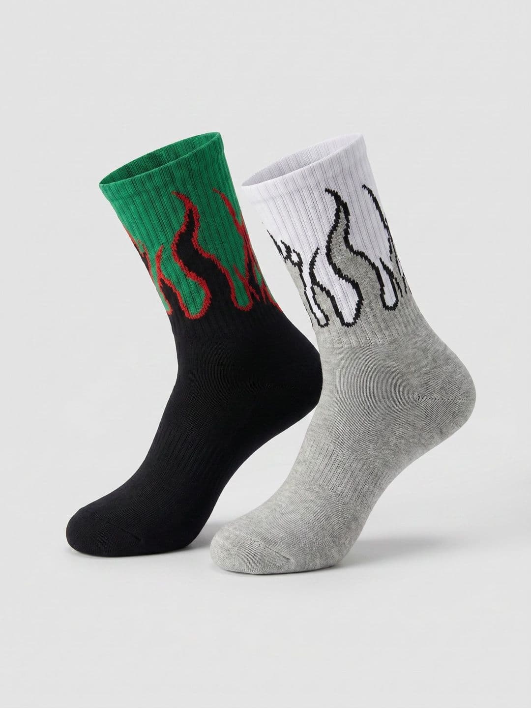 Moda Rapido Men Pack of 2 Cotton Blend Patterned Calf Length Socks - view 1