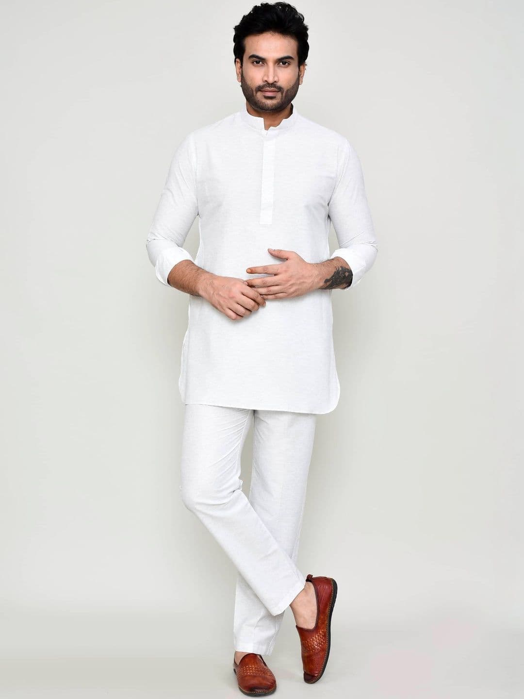 HERE&NOW Men Khadi Kurta - view 1