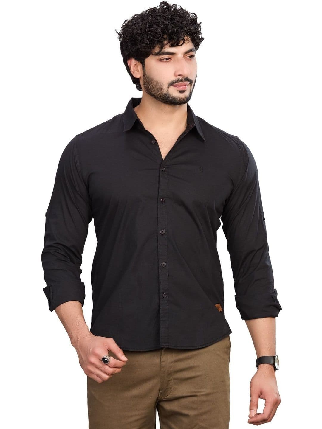 The Roadster Lifestyle Co Pure Cotton Spread Collar Shirts - view 1