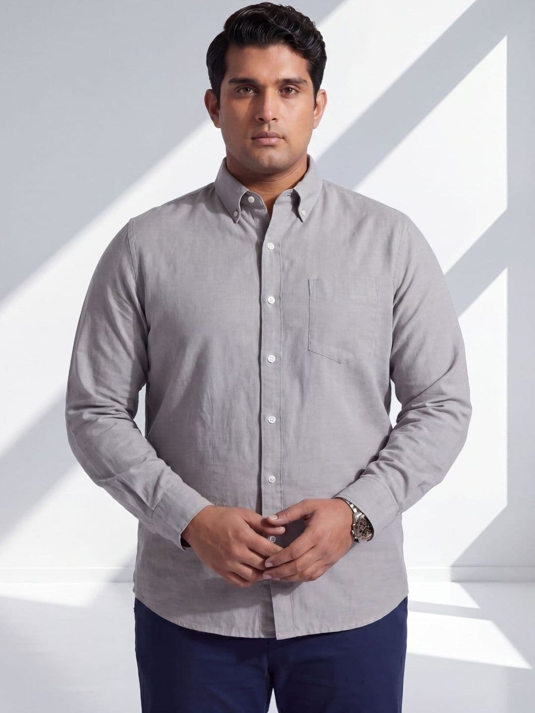UNSTD Men Plus Size Oxford Cotton Shirts - view 1