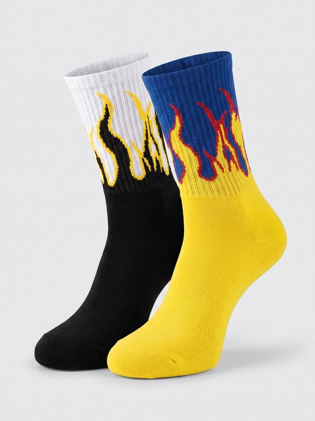Moda Rapido Men Pack of 2 Cotton Blend Patterned Calf Length Socks - view 1