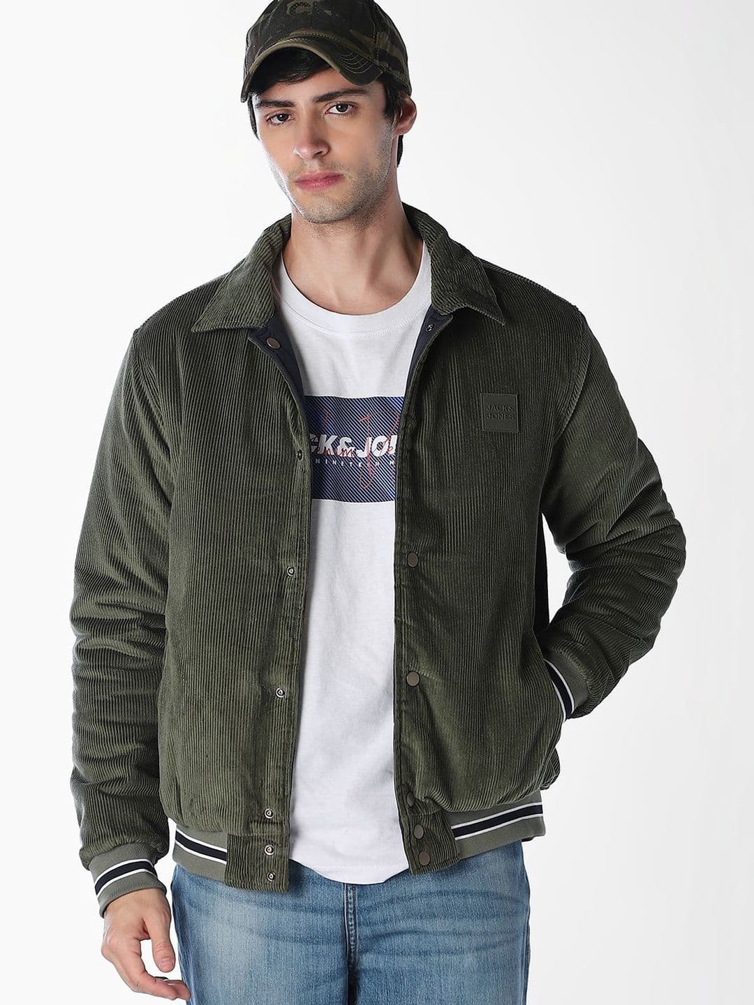 Jack & Jones Men Reversible Bomber Jacket - view 1