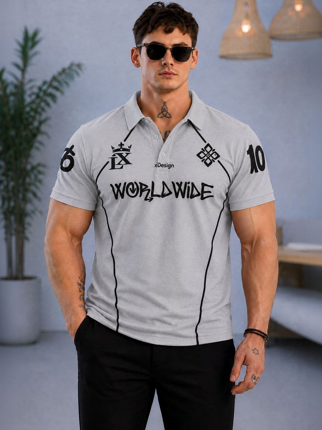 SCUBA Men Printed Polo Collar T-shirt - view 1