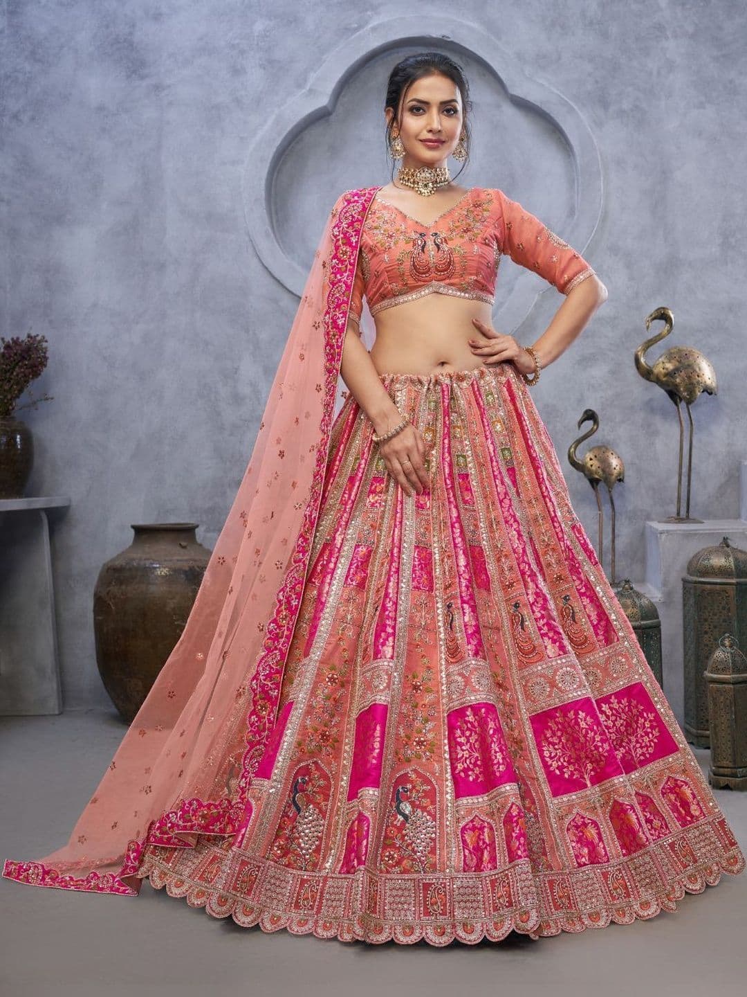 KESAR FAB Embroidered Semi-Stitched Lehenga & Blouse With Dupatta - view 1