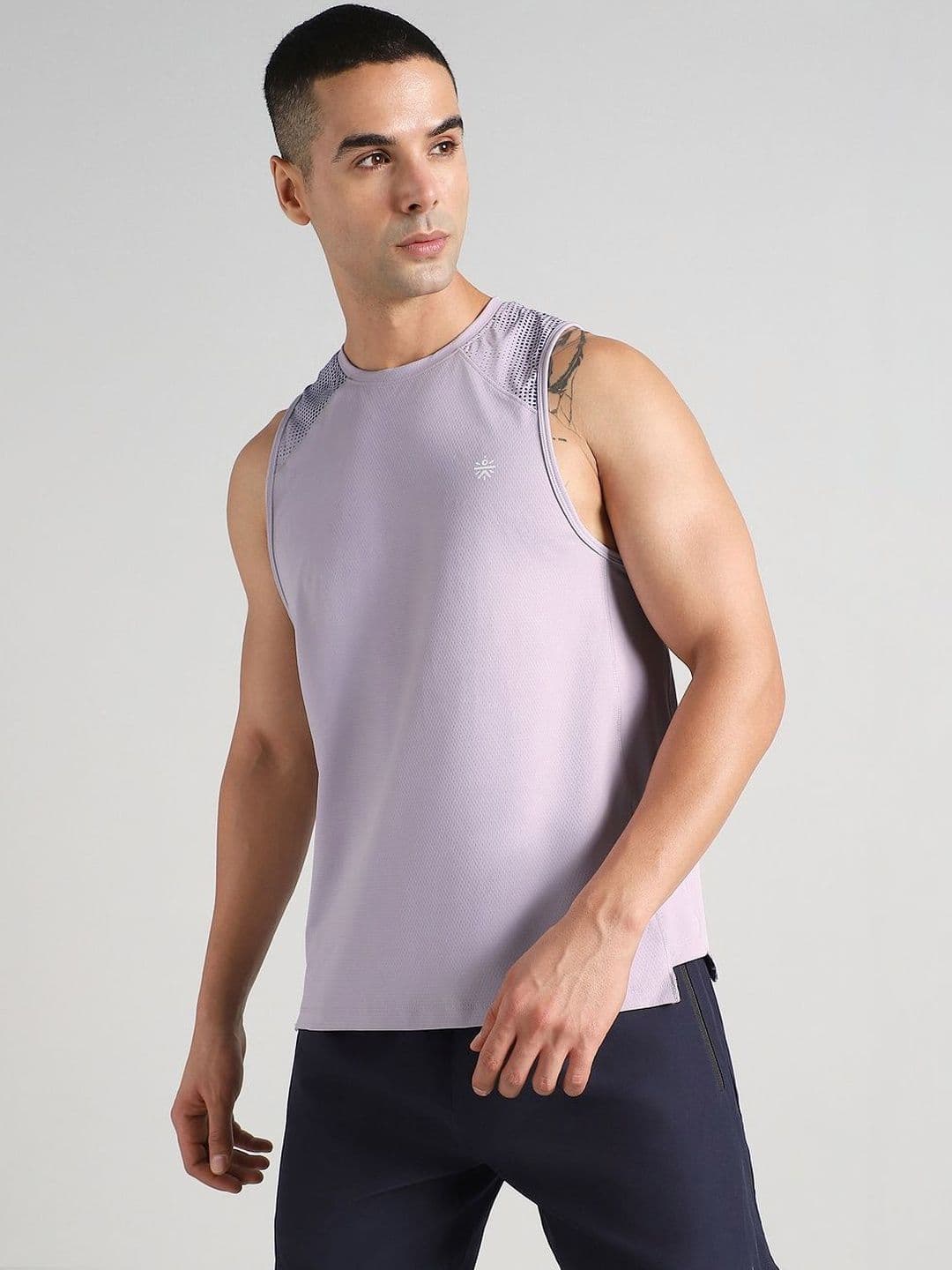 CULT Men Purple Training Muscle Tank - view 1
