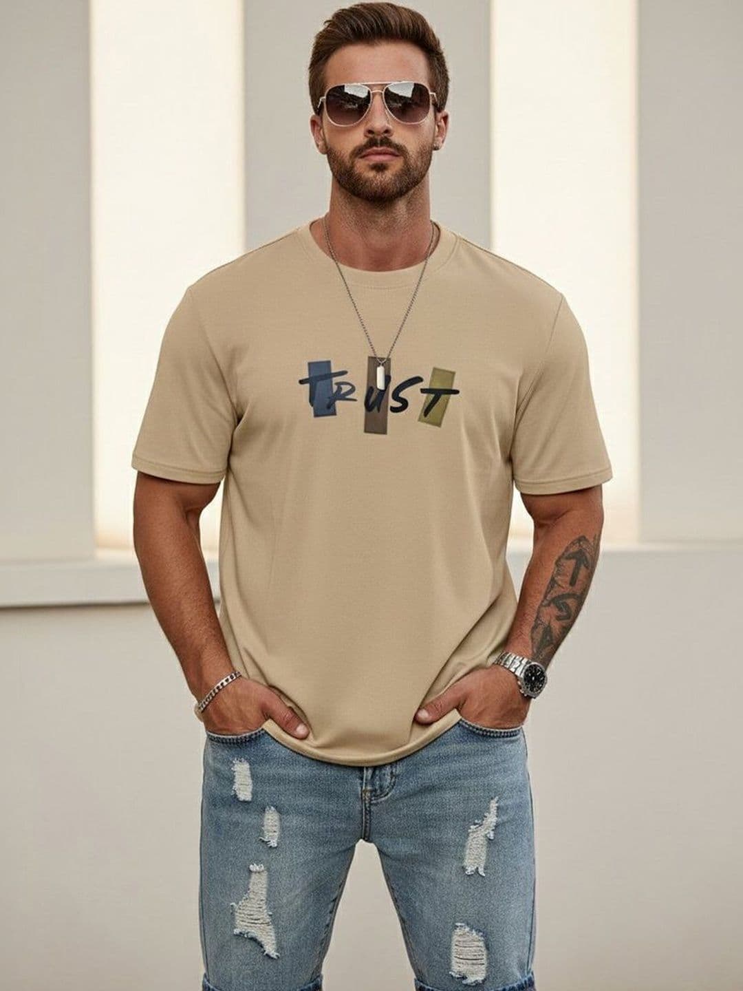 Moda Rapido Men Typography Printed T-shirt - view 1