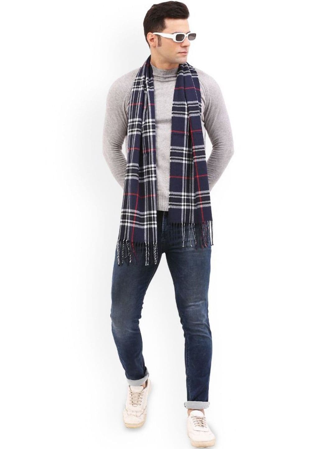 Cazzano Men Checked Acrylic Mufflers - view 1
