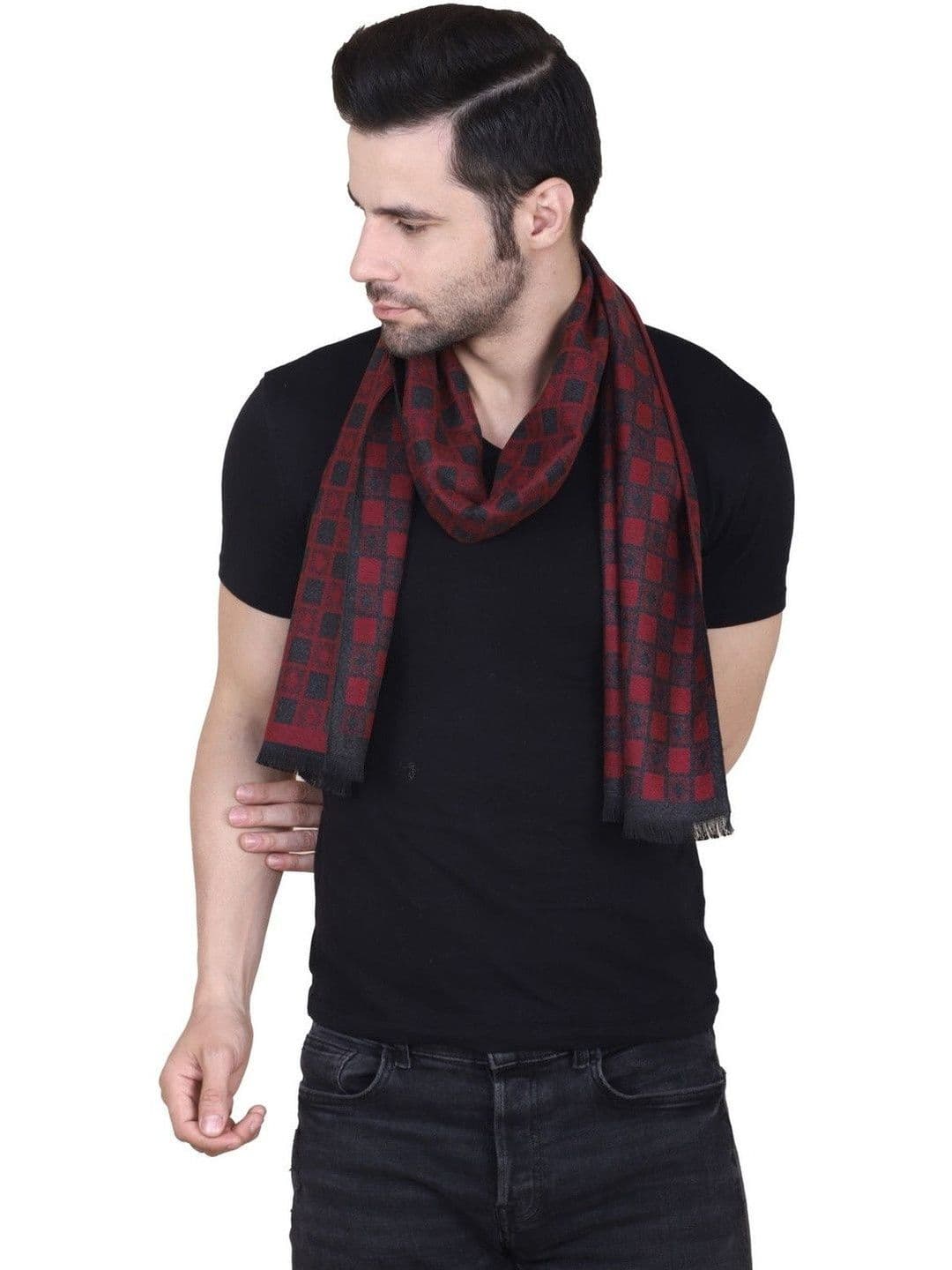 Cazzano Men Checked Scarf - view 1