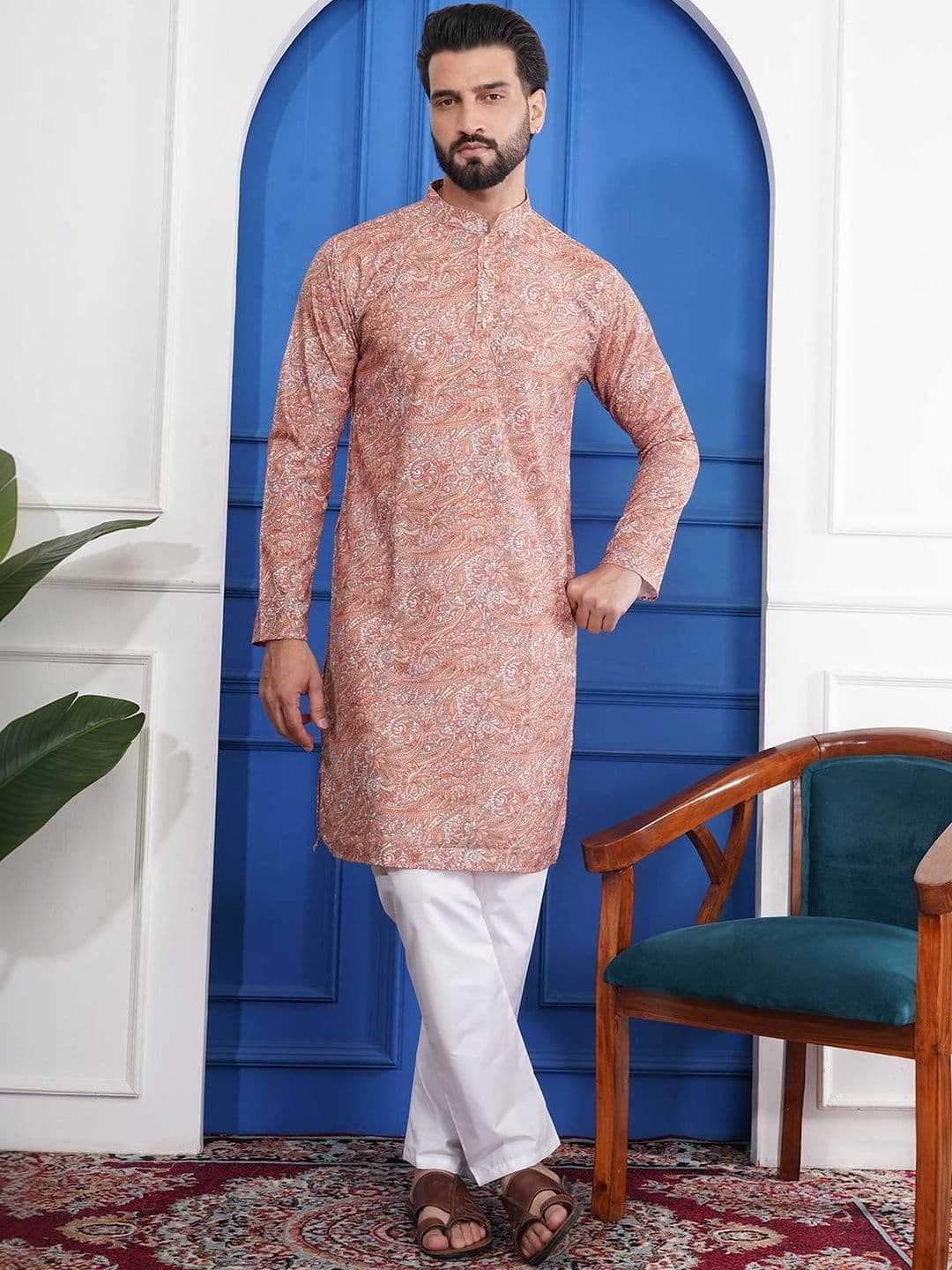 HERE&NOW Men Paisley Printed Kurta - view 1