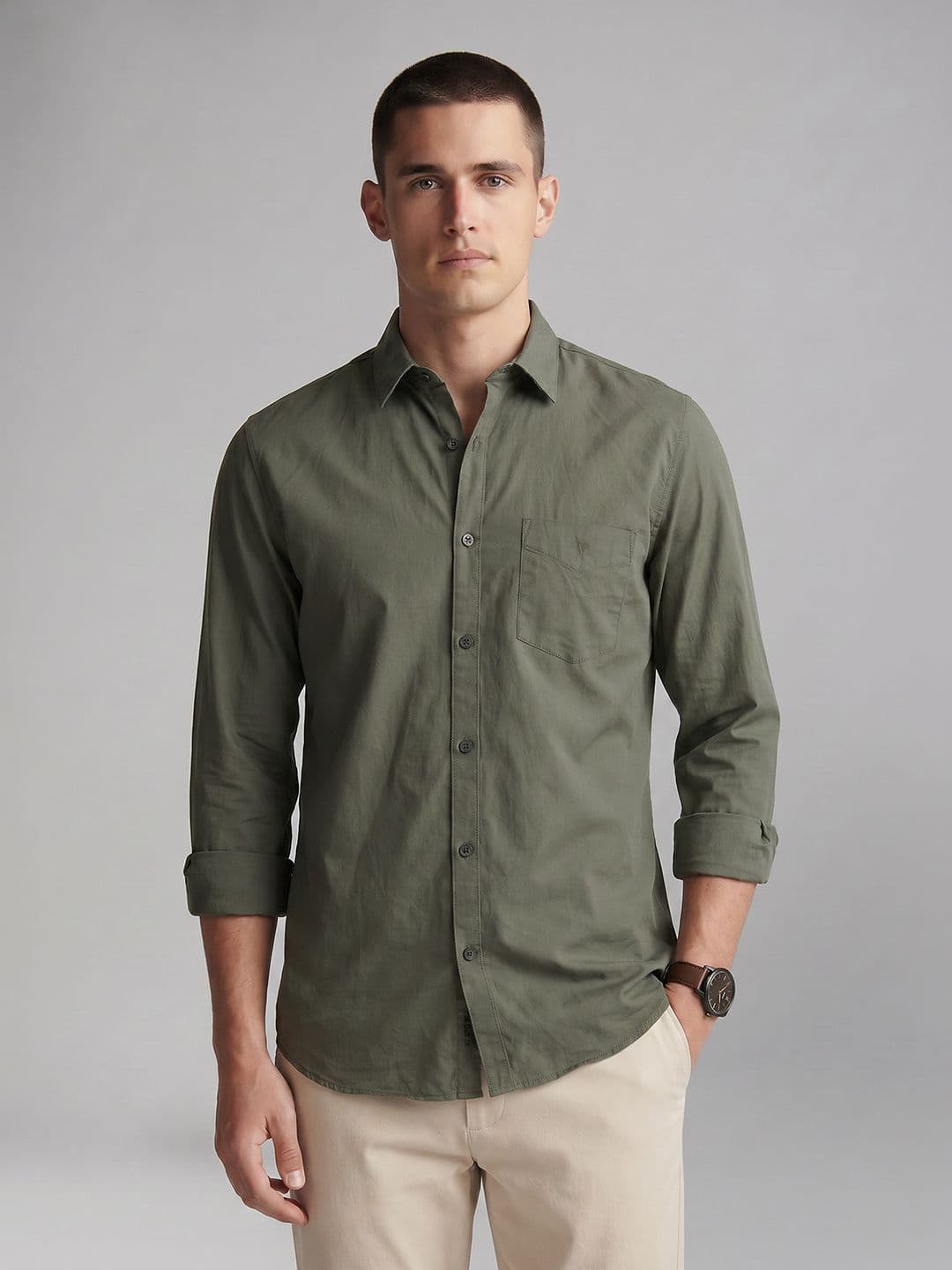 Van Heusen Sport Slim Fit Pure Cotton Casual Shirt - view 1