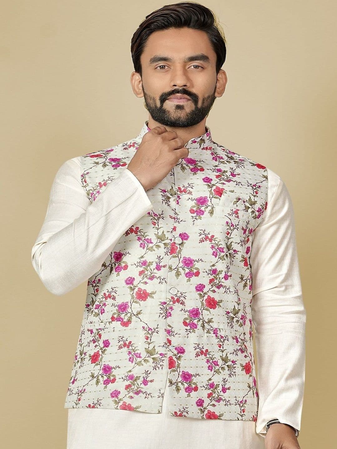 Leipzig Fashion Men Floral Tailored Jacket - view 1