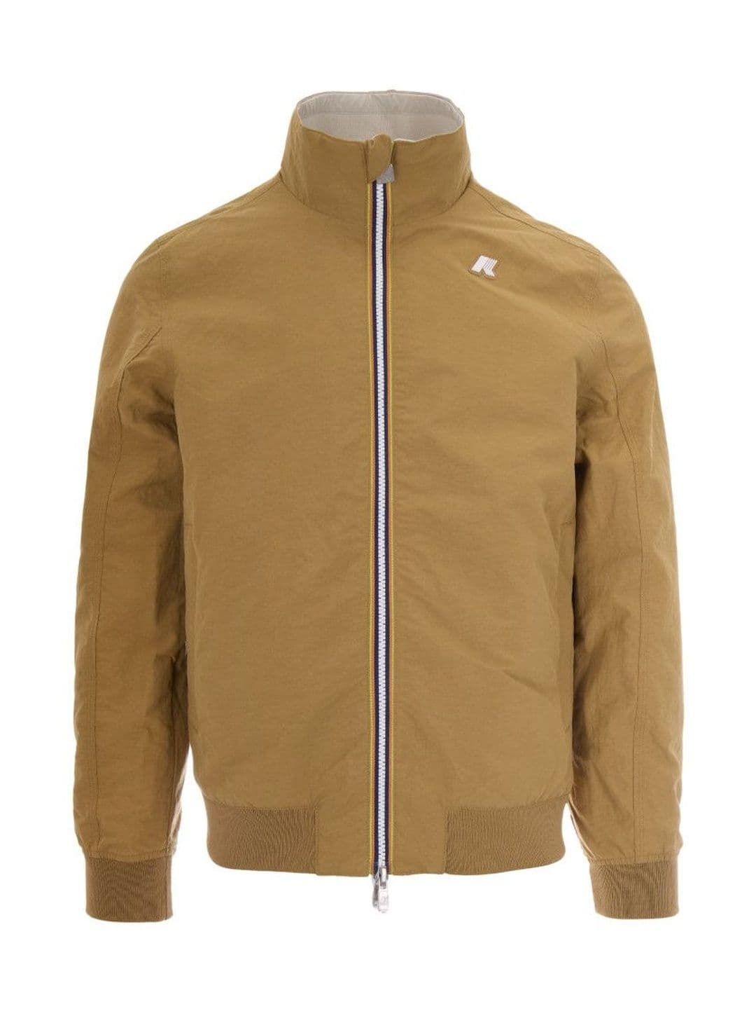 K-Way Brown Solid Mandarin Collar Jacket - view 1