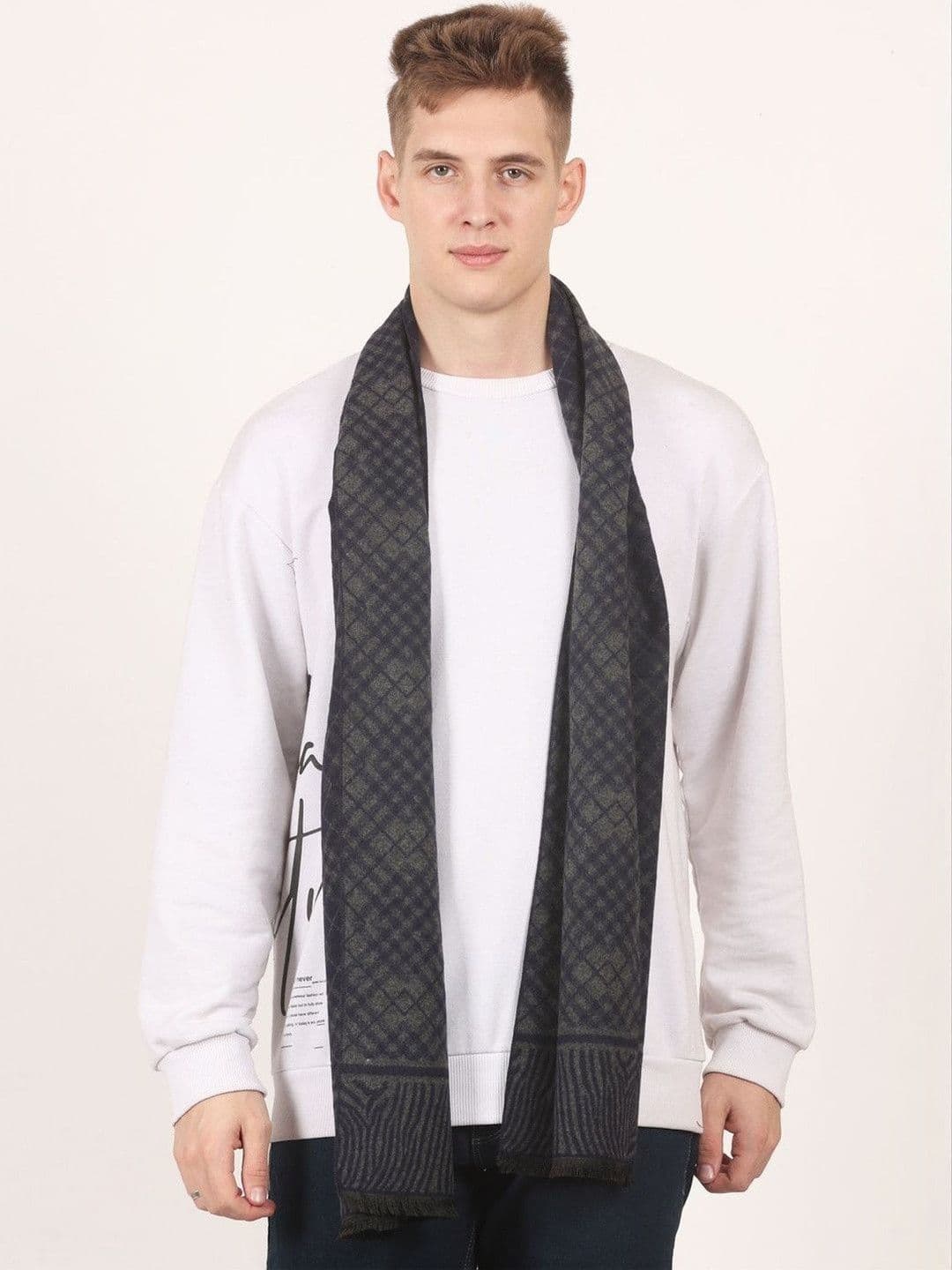 Cazzano Men Checked Scarf - view 1