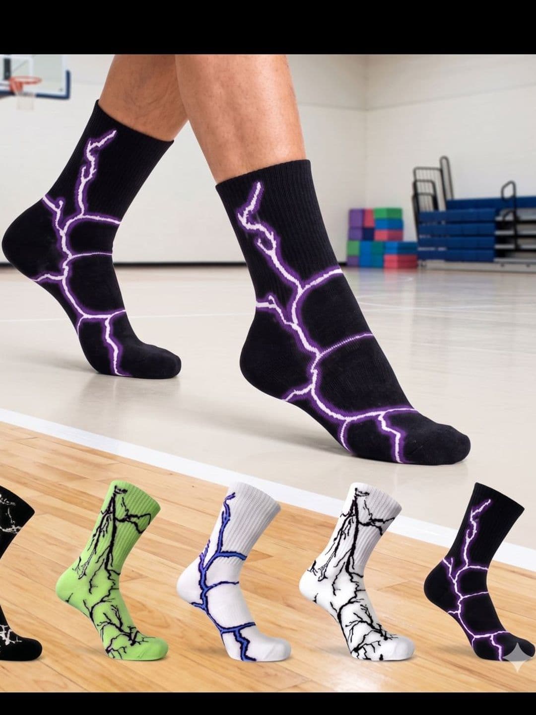 Moda Rapido Men Cotton Blend Patterned Calf Length Socks - view 1