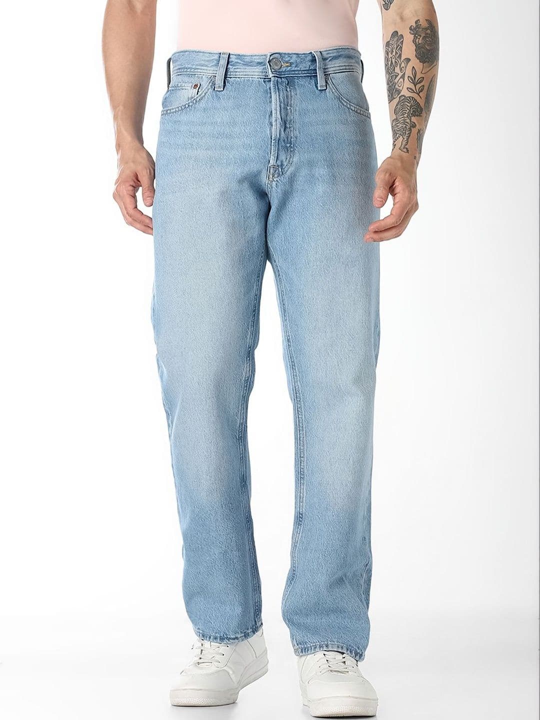 Jack & Jones Men Straight Fit Low-Rise Light Fade Jeans - view 1