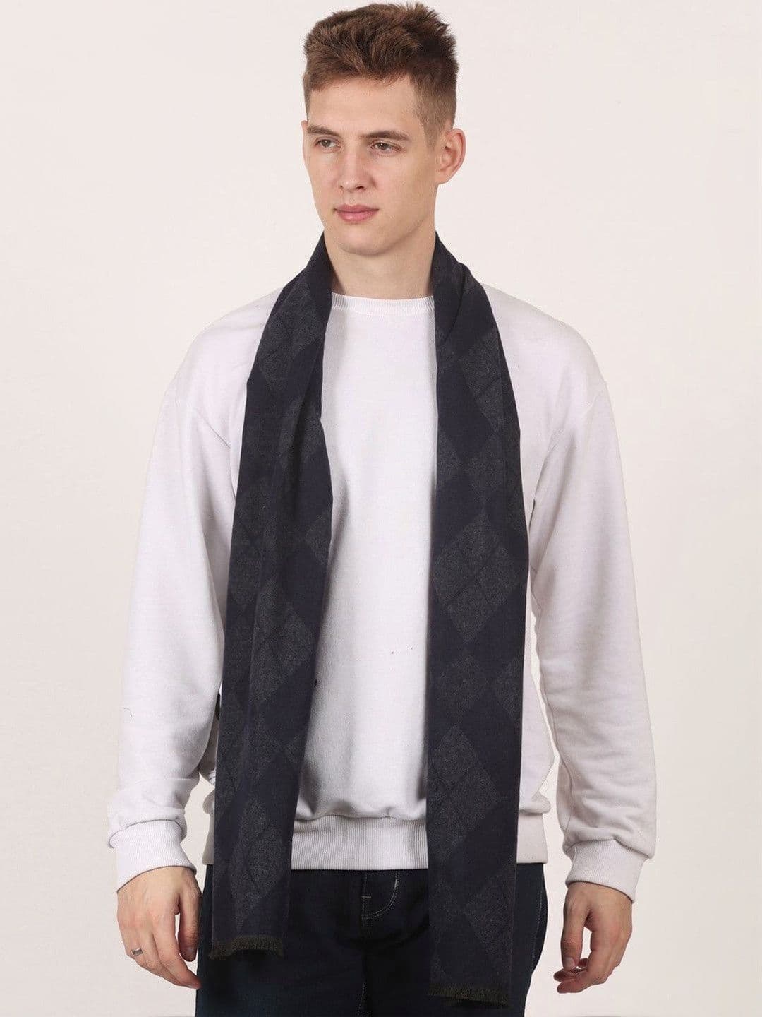 Cazzano Men Checked Scarf - view 1