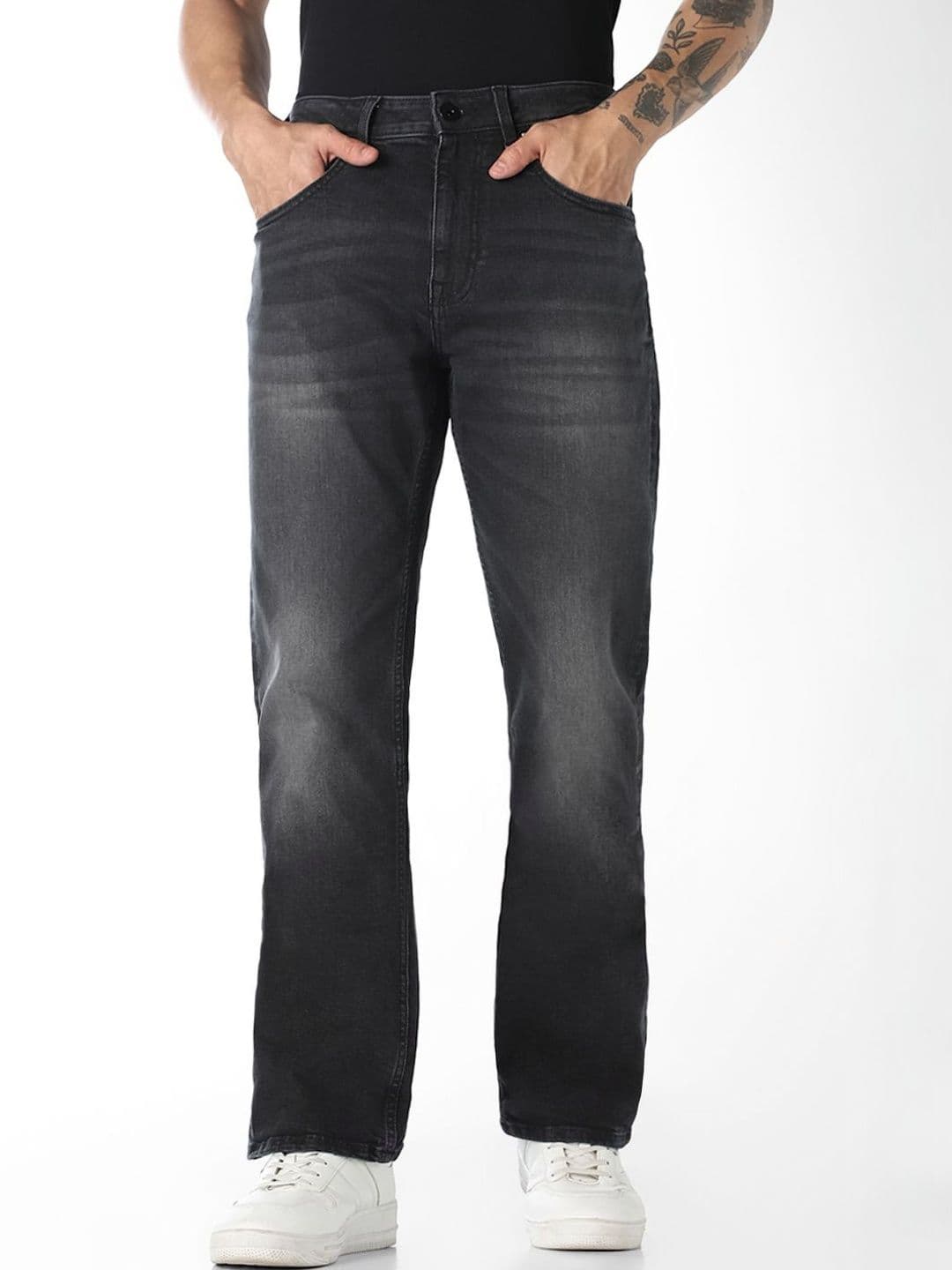 Jack & Jones Men Bootcut Mid-Rise Light Fade Stretchable Jeans - view 1