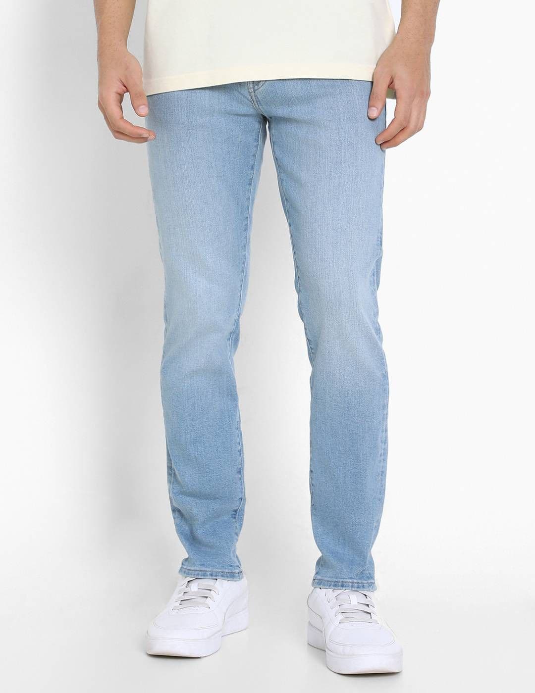 AMERICAN EAGLE OUTFITTERS American Eagle Men Blue AirFlex+ Athletic Skinny Jeans - view 1