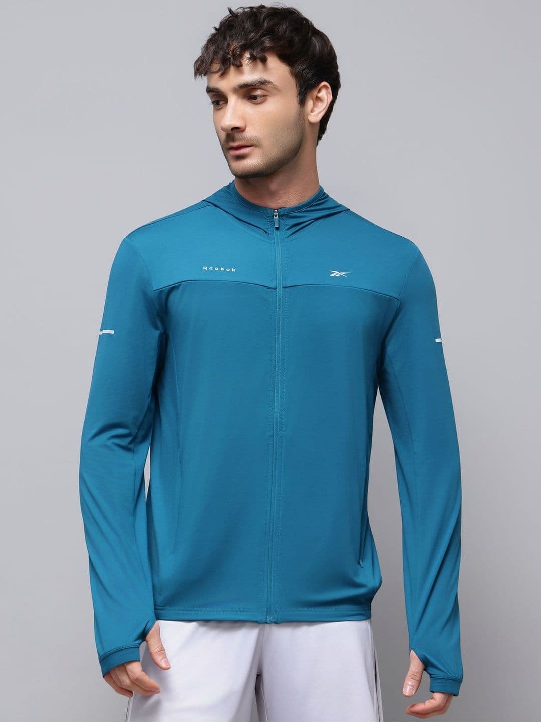 Reebok Logo Detail Hooded Track Top - view 1