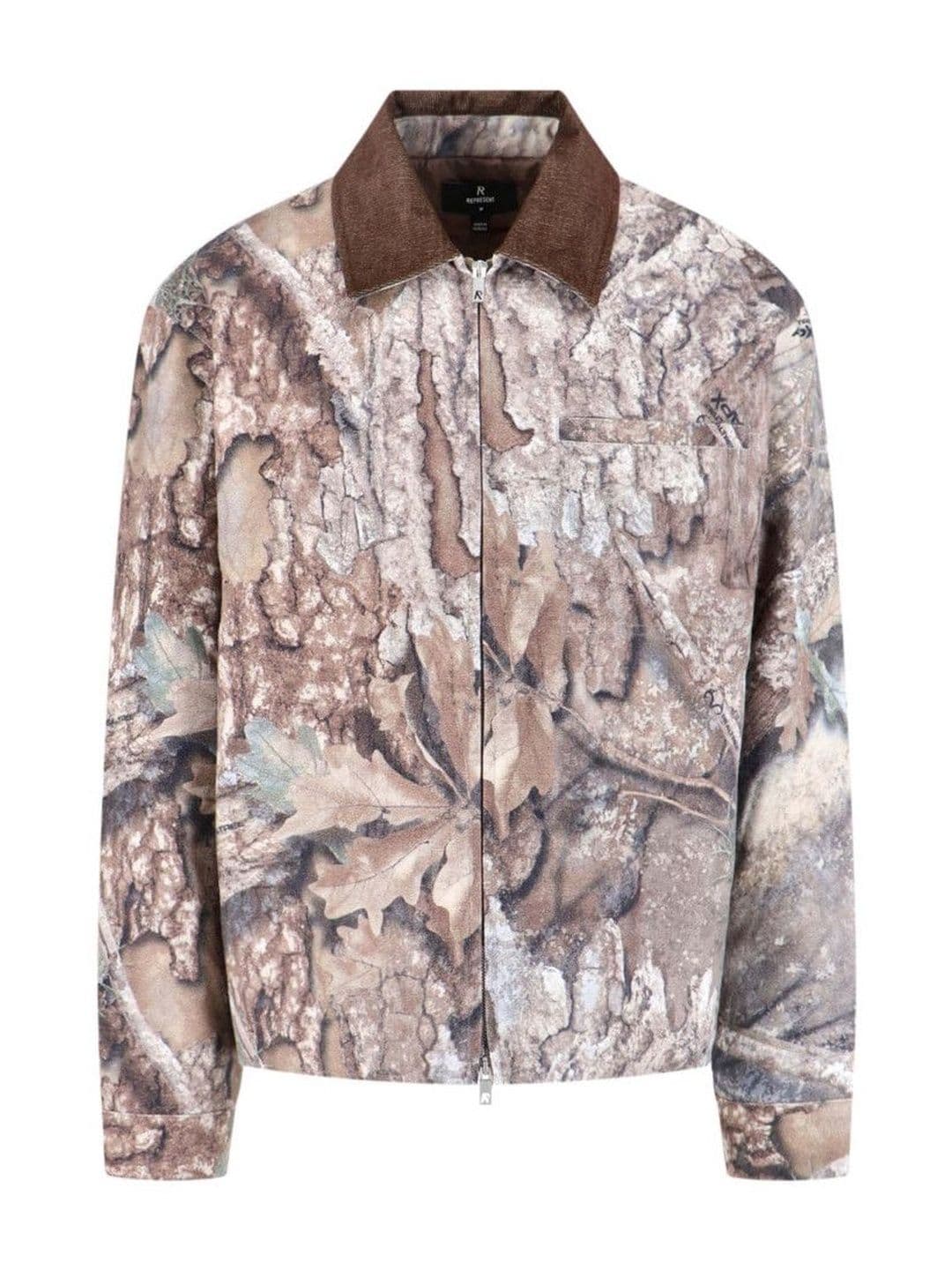 Represent Beige Brown Shirt Collar Jacket - view 1