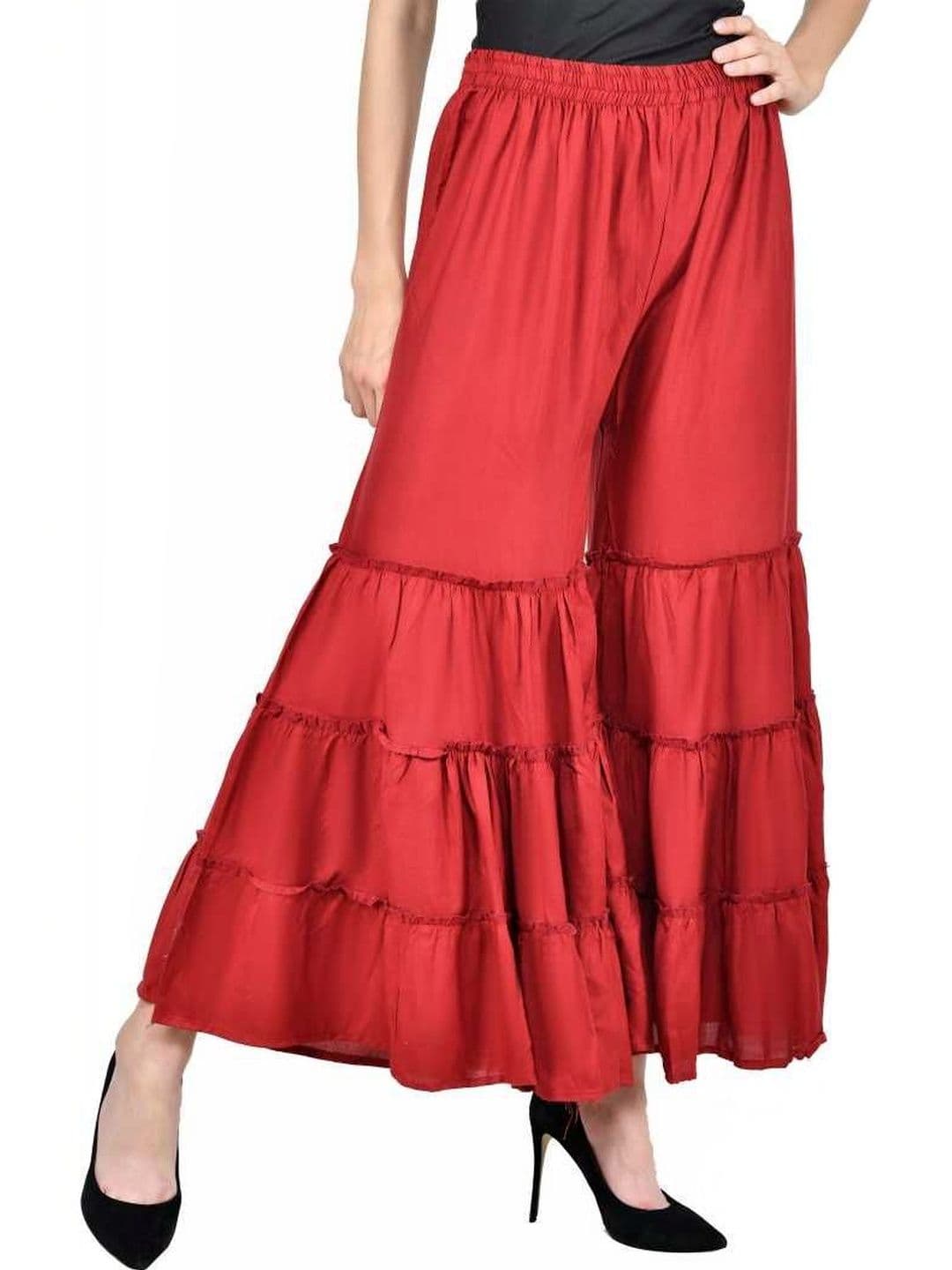 TNQ Women Flared Ethnic Palazzos - view 1