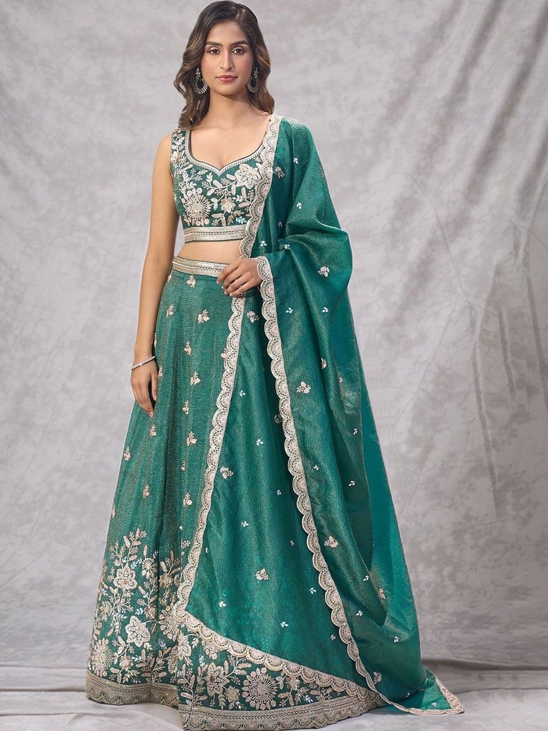 Samyukta Singhania Embellished Ready to Wear Lehenga & Blouse With Dupatta - view 1