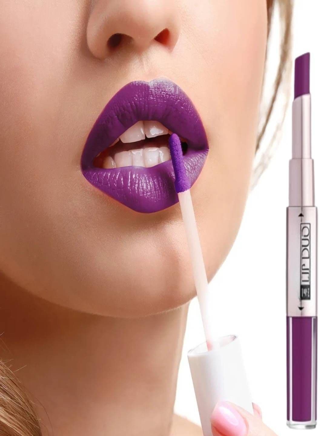 dr ursus 2 In 1 Long Lasting Lip Duo Lipstick - 8 ml - Purple - view 1