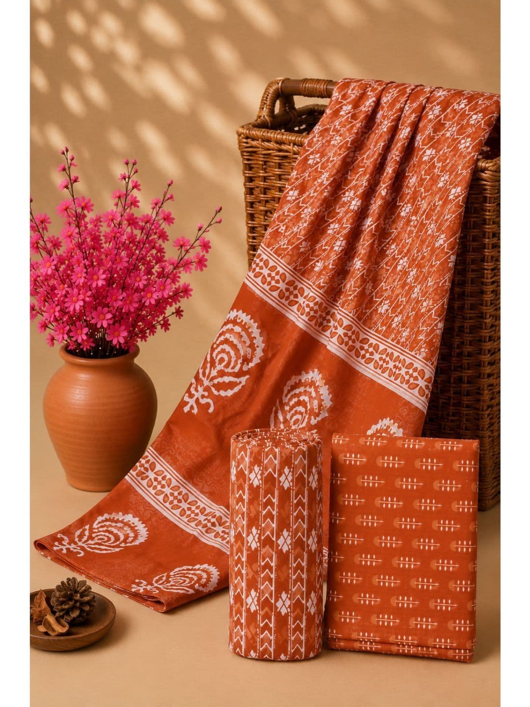 Dhaaga Ghar Printed Pure Cotton Unstitched Dress Material - view 1