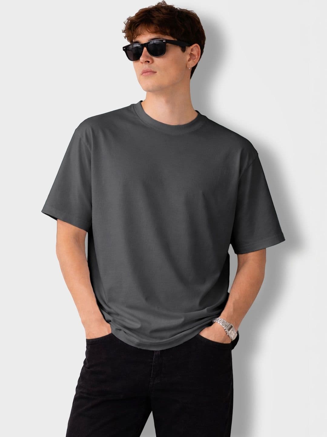 The Roadster Lifestyle Co Oversized Round Neck Cotton T-Shirt - view 1