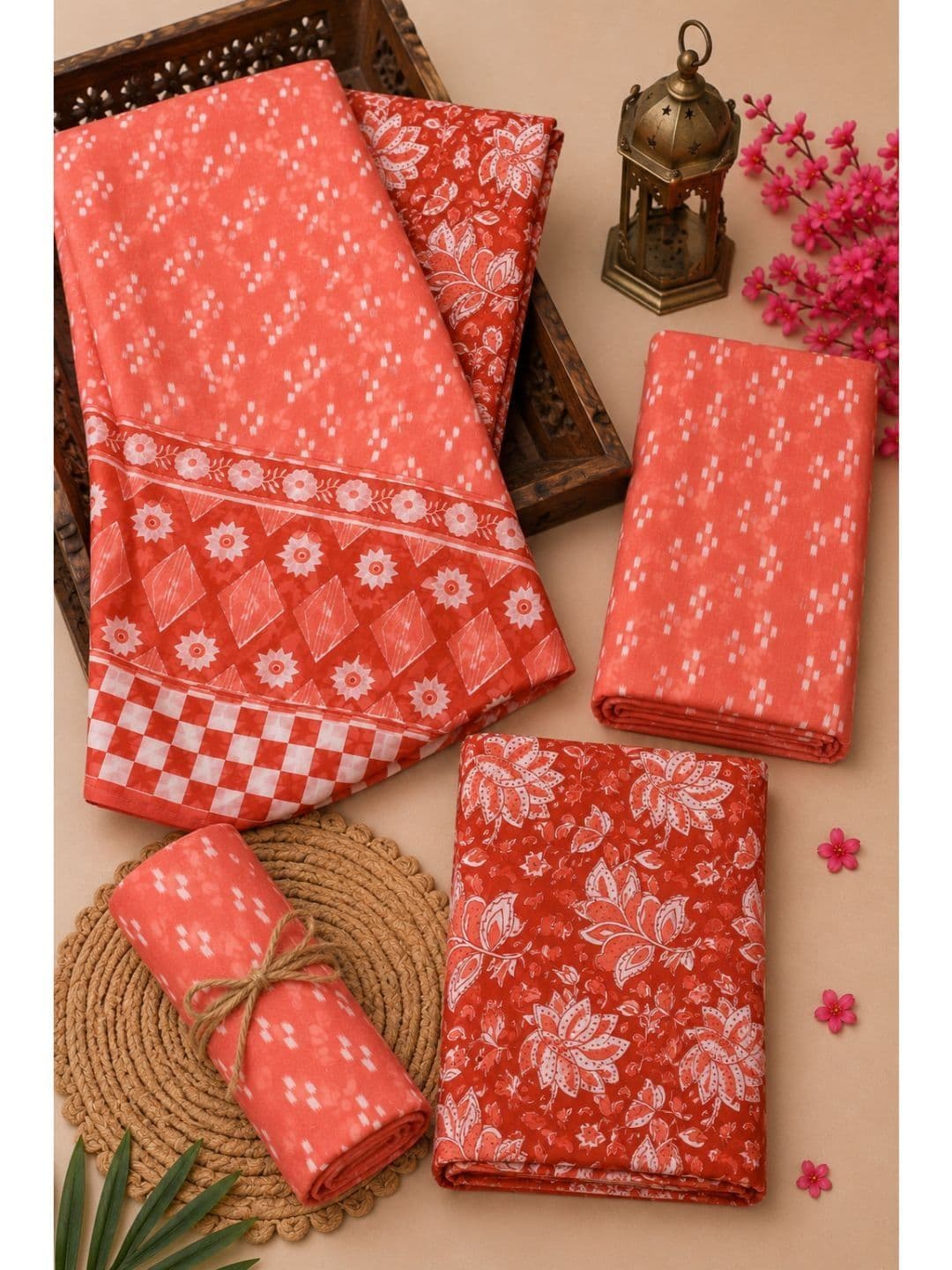 Dhaaga Ghar Printed Pure Cotton Unstitched Dress Material - view 1