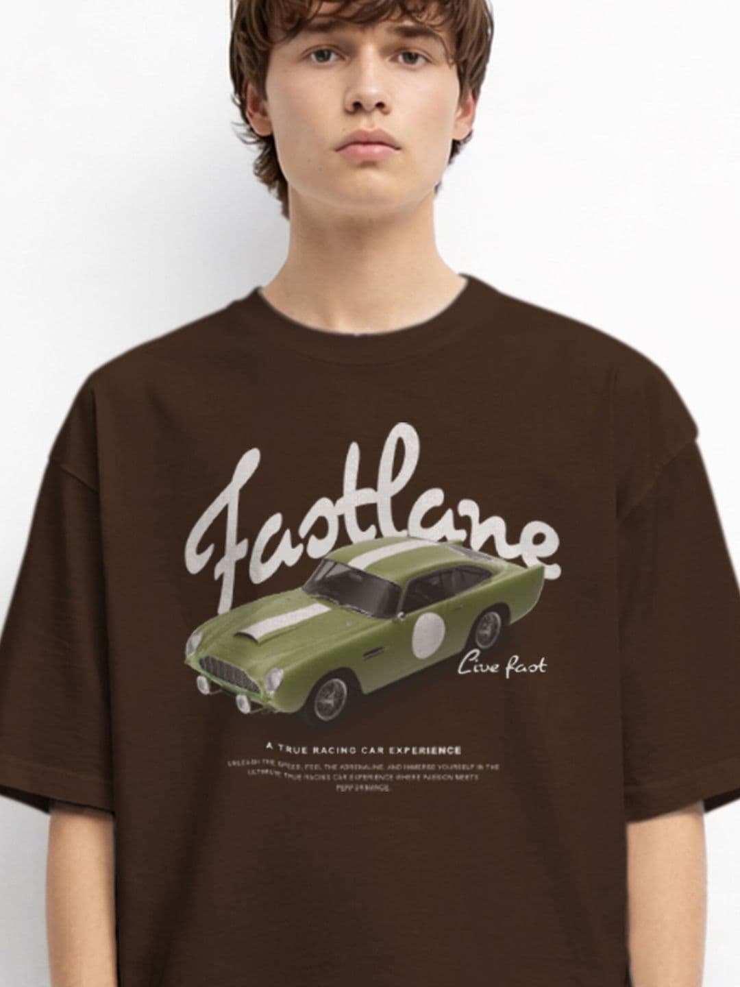 The Roadster Lifestyle Co Printed Oversized Round Neck Cotton T-Shirt - view 1