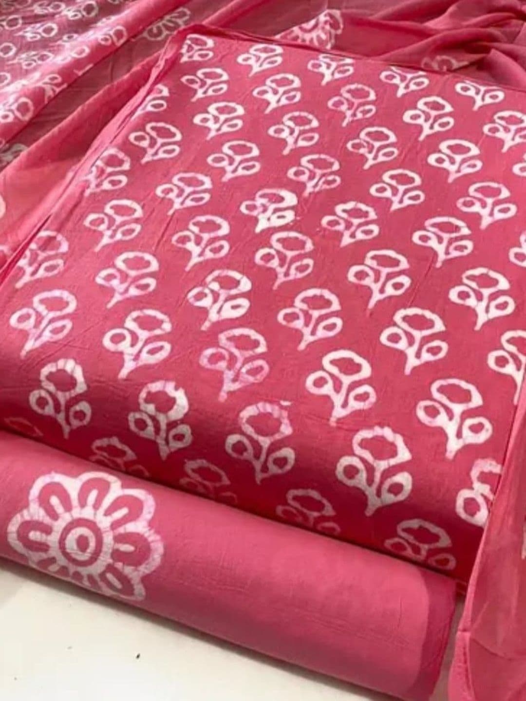 Keshar Printed Pure Cotton Unstitched Dress Material - view 1