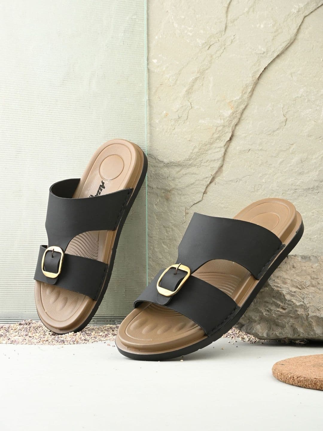 Azzaro Black Men Sliders - view 1