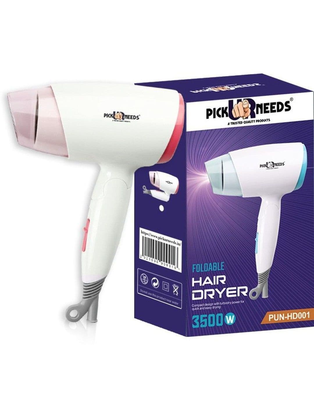 Pick Ur Needs Foldable 3500W Hair Dryer - PUN-HD001 - view 1