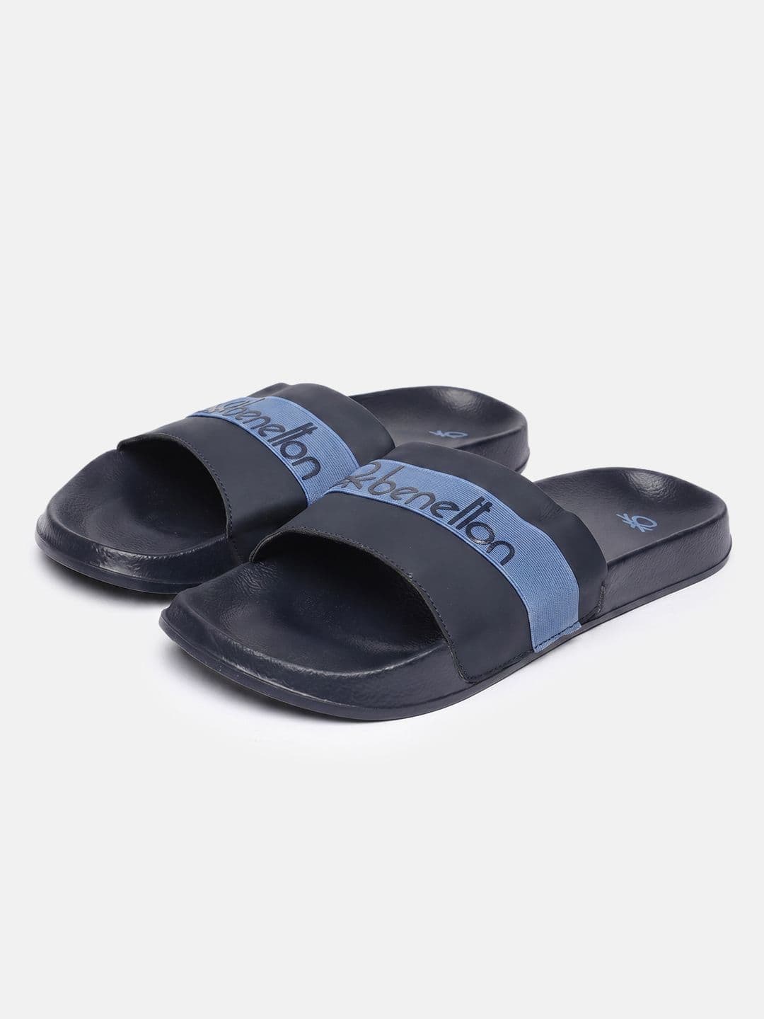 United Colors of Benetton Men Brand Logo Printed Sliders - view 1